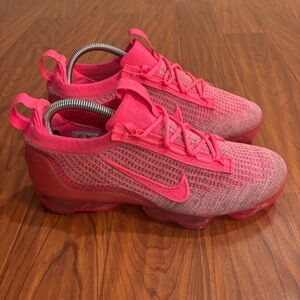 Nike Air Vapormax Flyknit Sneakers Triple Pink Womens 9.5